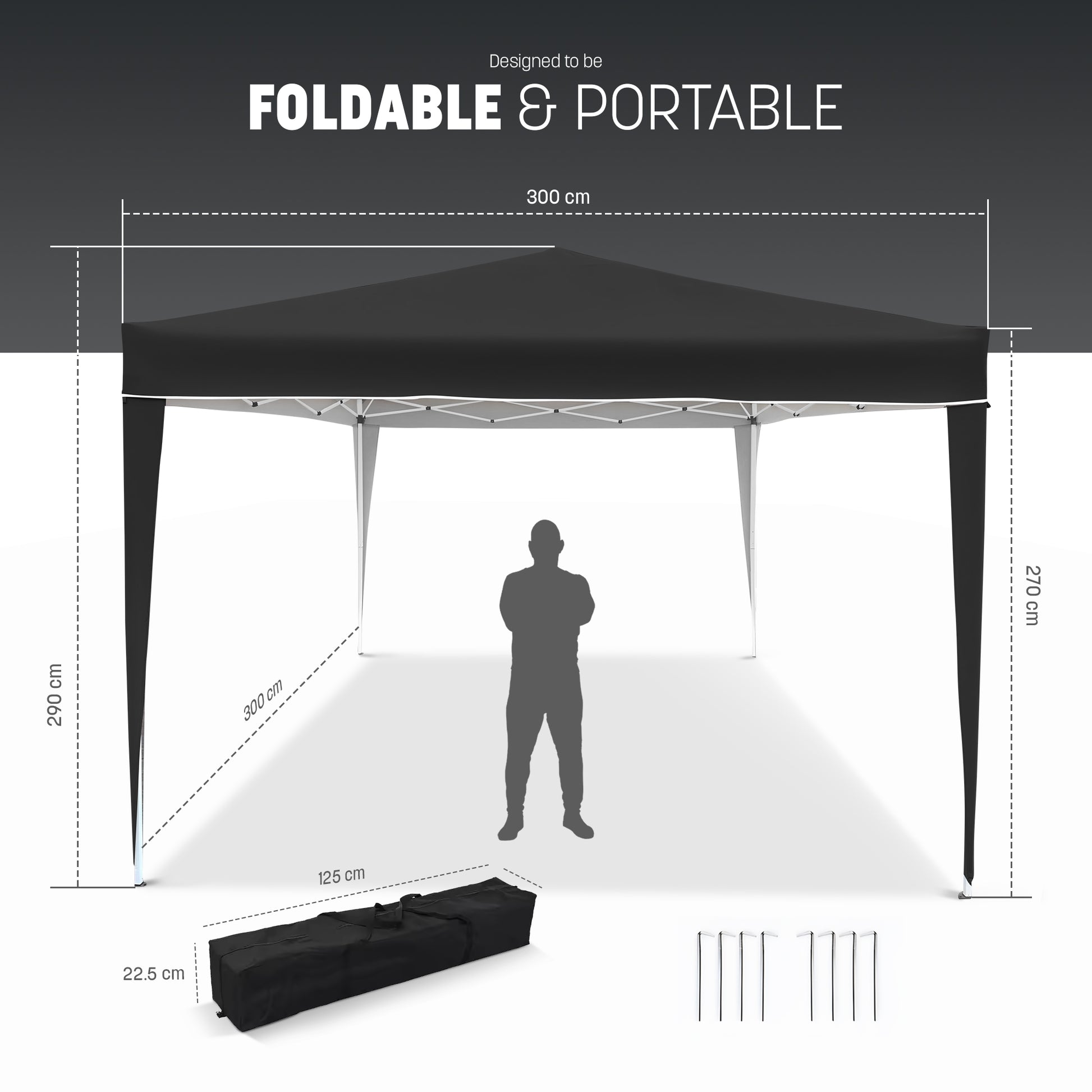3x3m Garden Pop Up Gazebo – image 4