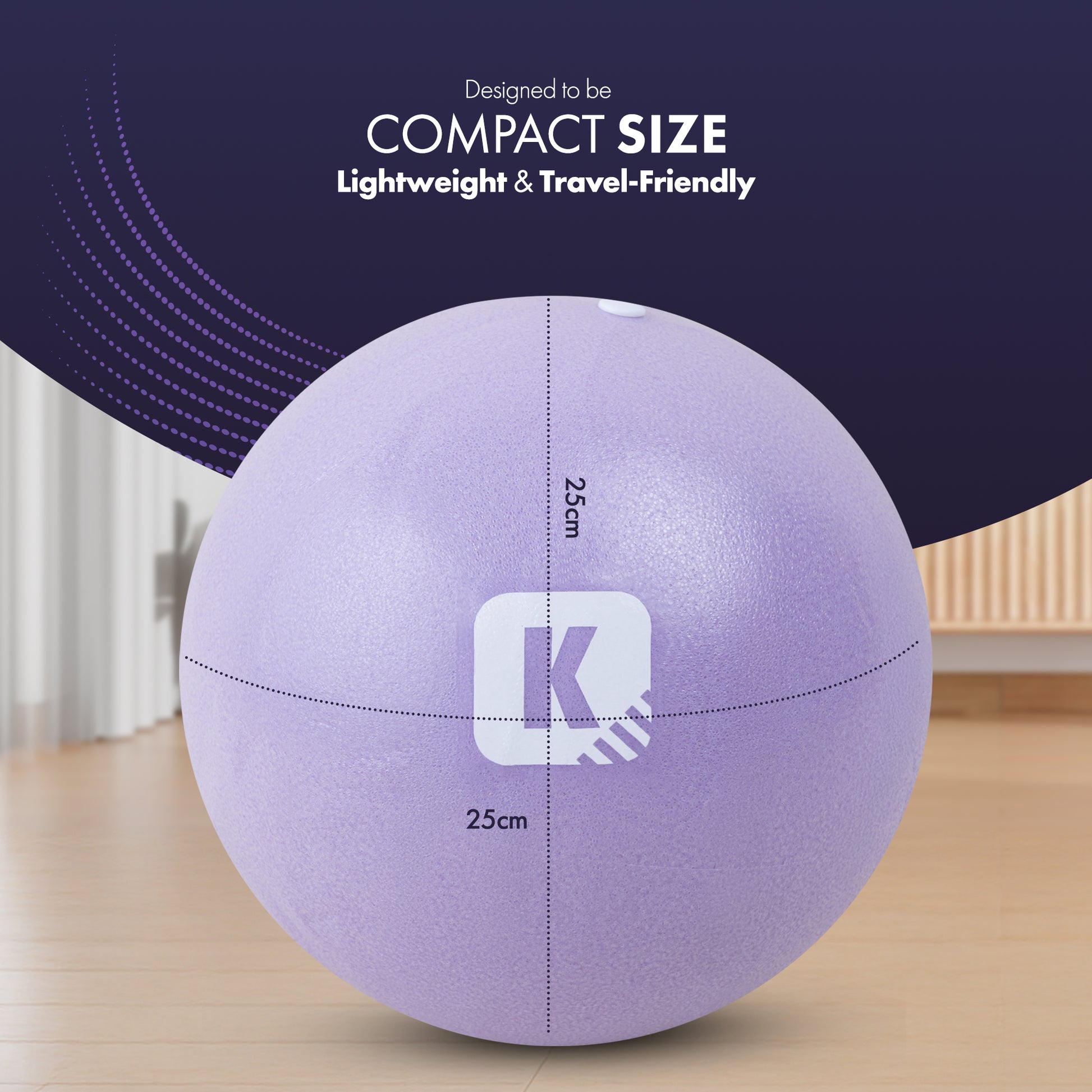 KAYMAN Pilates Ball 25cm - Anti-Burst Yoga Ball for Core Strength, Fitness, Balance, and Physical Therapy - Lightweight & Portable Exercise Ball for Home, Gym, or Travel – image 14