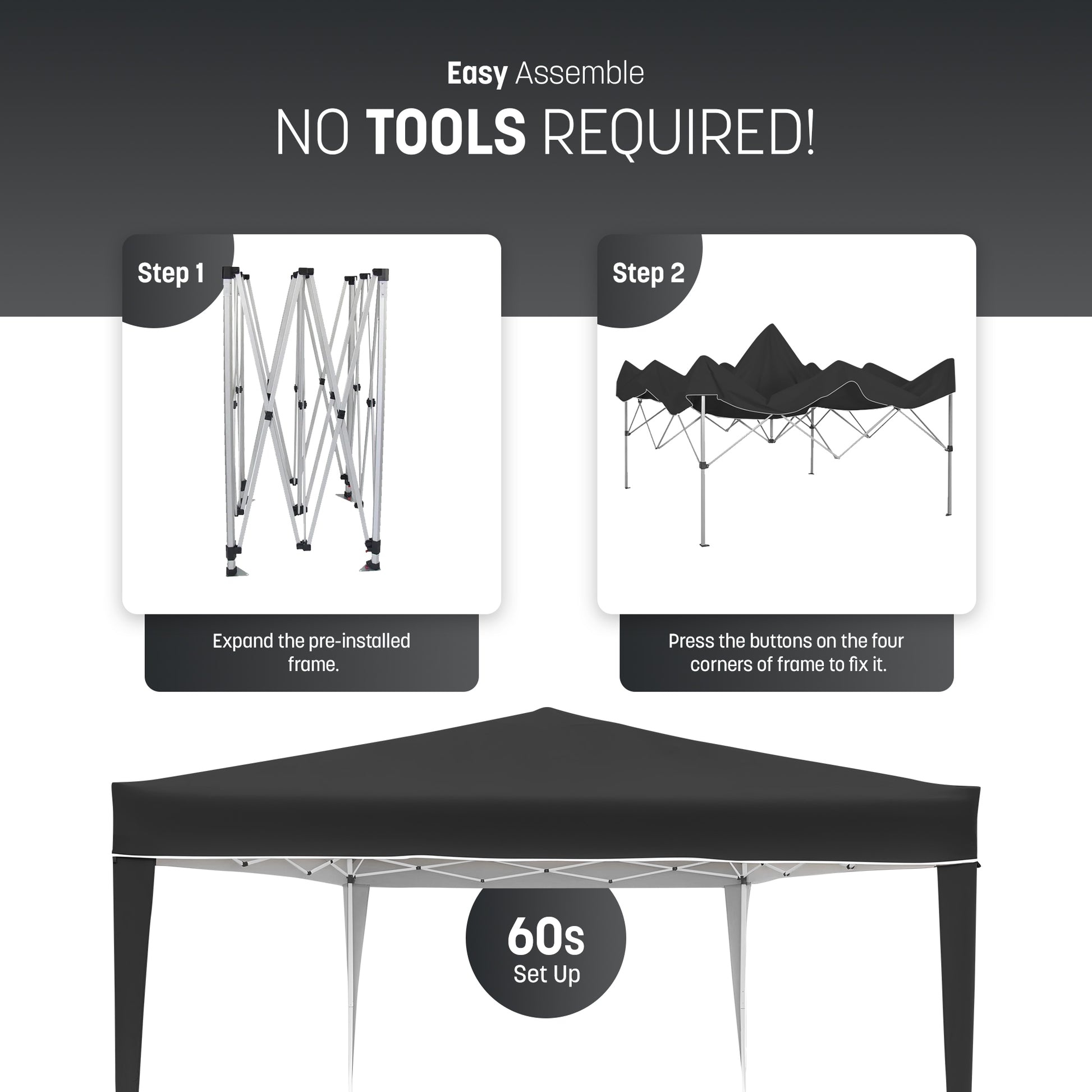3x3m Garden Pop Up Gazebo – image 5