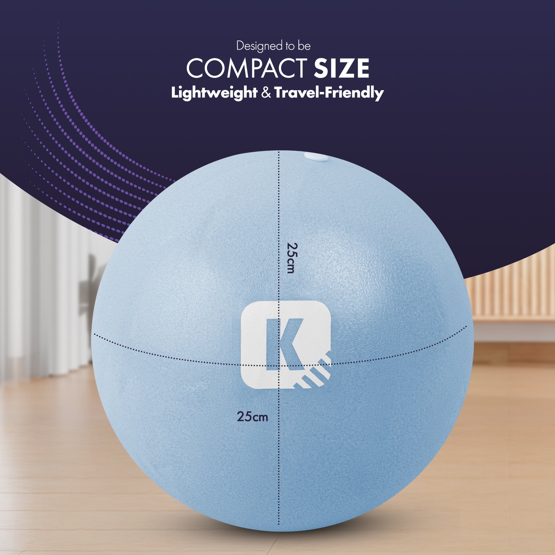 KAYMAN Pilates Ball 25cm - Anti-Burst Yoga Ball for Core Strength, Fitness, Balance, and Physical Therapy - Lightweight & Portable Exercise Ball for Home, Gym, or Travel – image 20