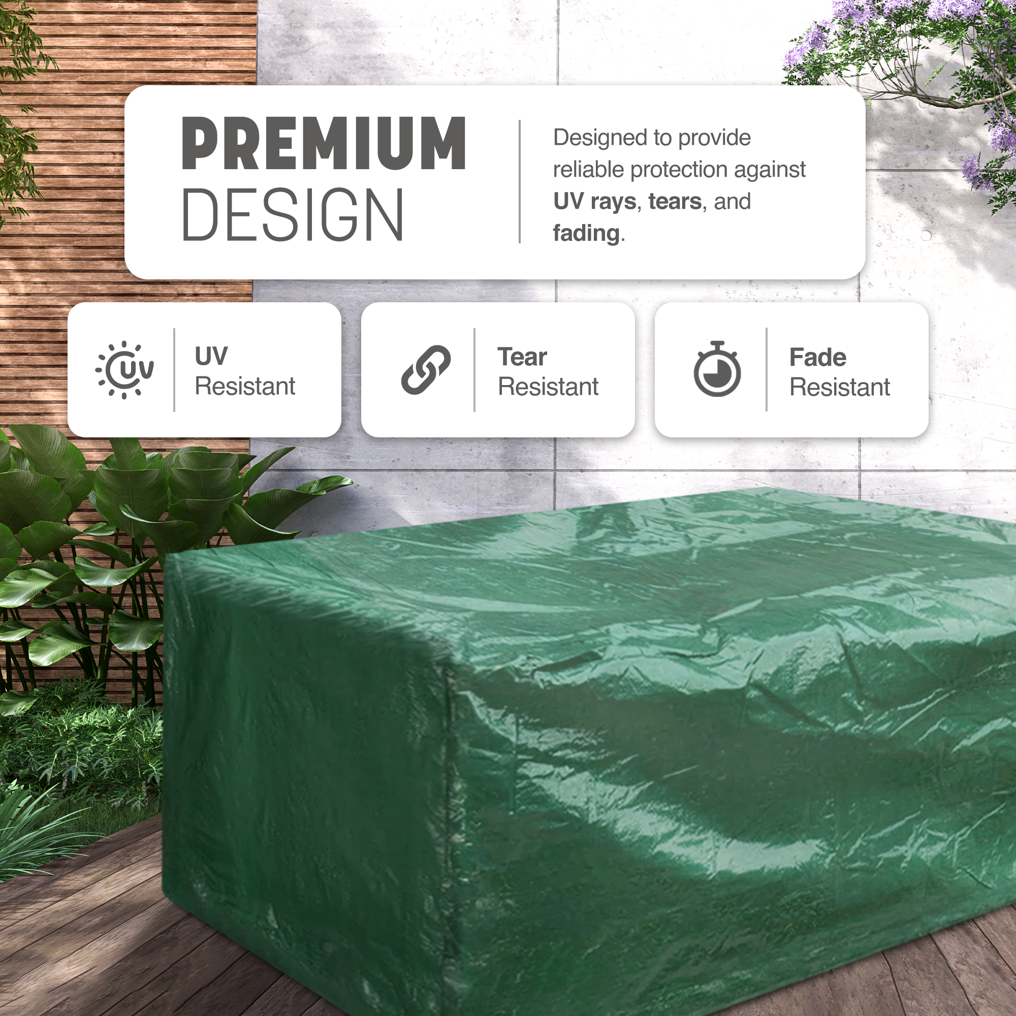 3 Seat Garden Bench Cover - Waterproof, Tear Resistant and UV Protection