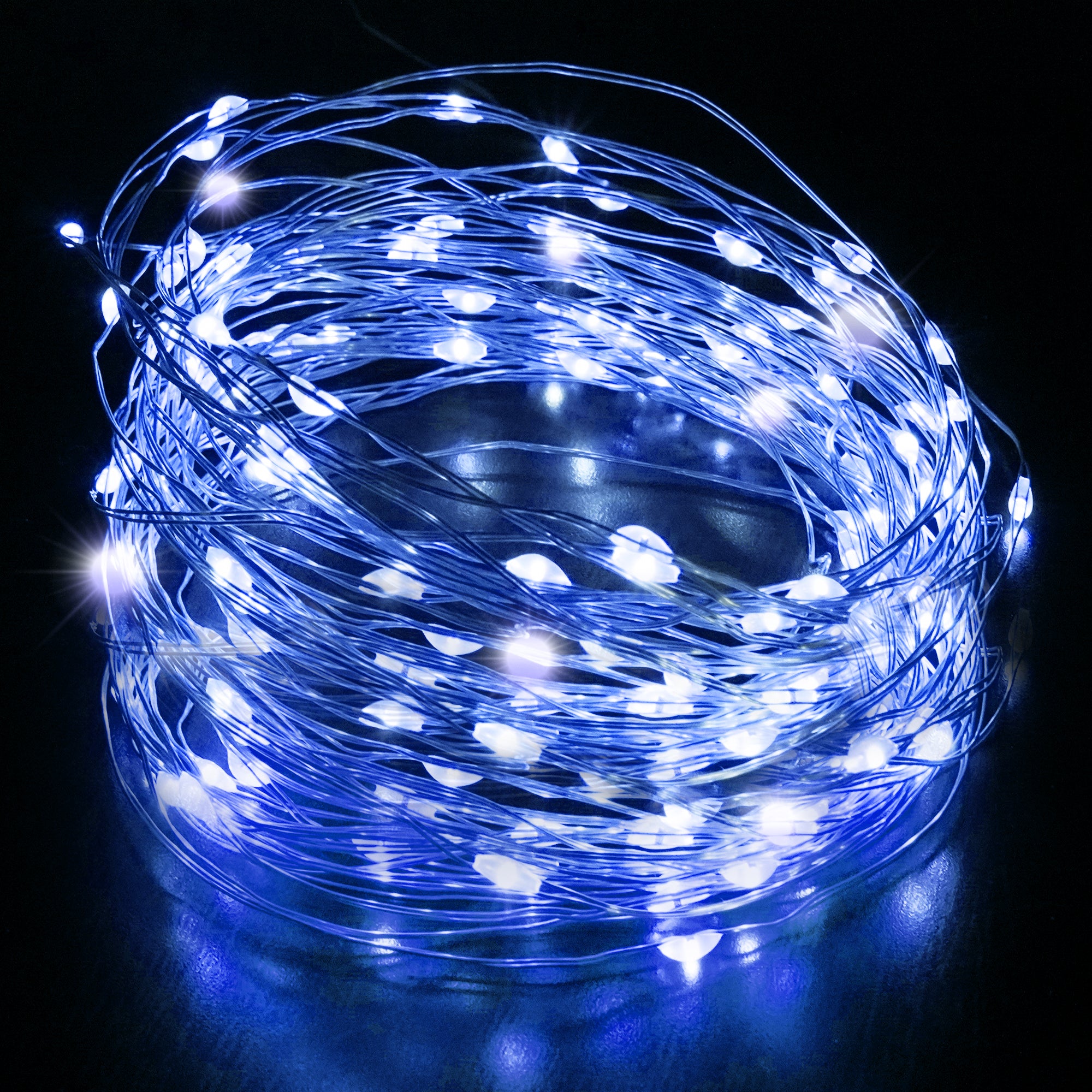 Desiretech - LED Battery-Powered Fairy Lights - Copper Wire String Lights - Waterproof Decorative LED for Indoor/Outdoor Use - Weddings, Christmas, Bedroom, Patio & Party