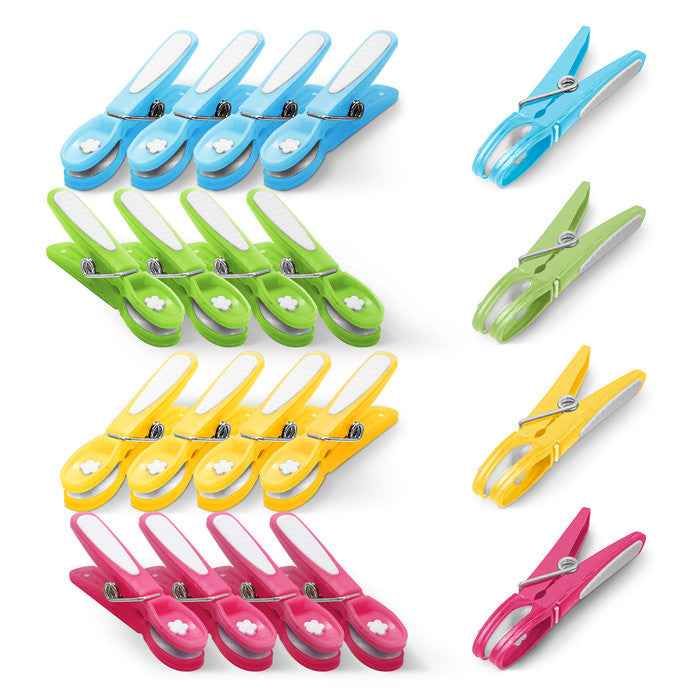 Multicolour Clothes Pegs for Washing Line - 20 Pack