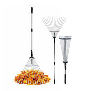 Telescopic Garden Rake for Leaves, Lawn, Yard & Soil Cleanup