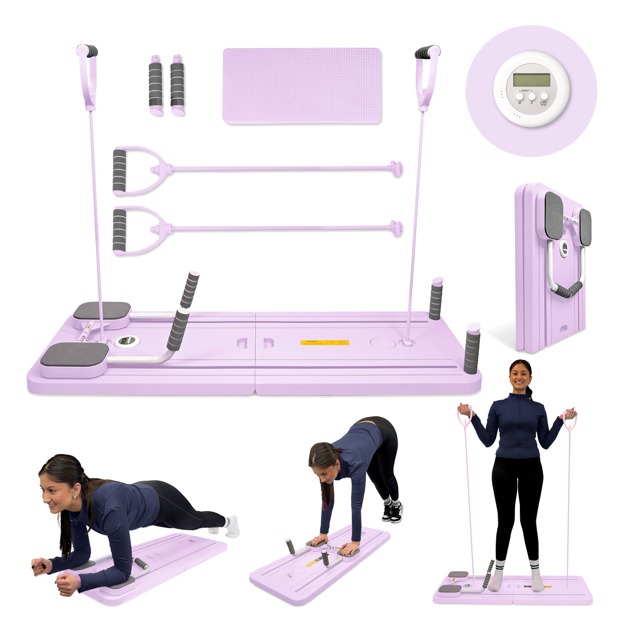 Kayman Pilates Board – Compact Foam & PP Exercise Platform with Auto Rebound – Foldable, Stable & Versatile – Space-Saving Workout Board for Home Gym – 105.7×40.6×6.8cm