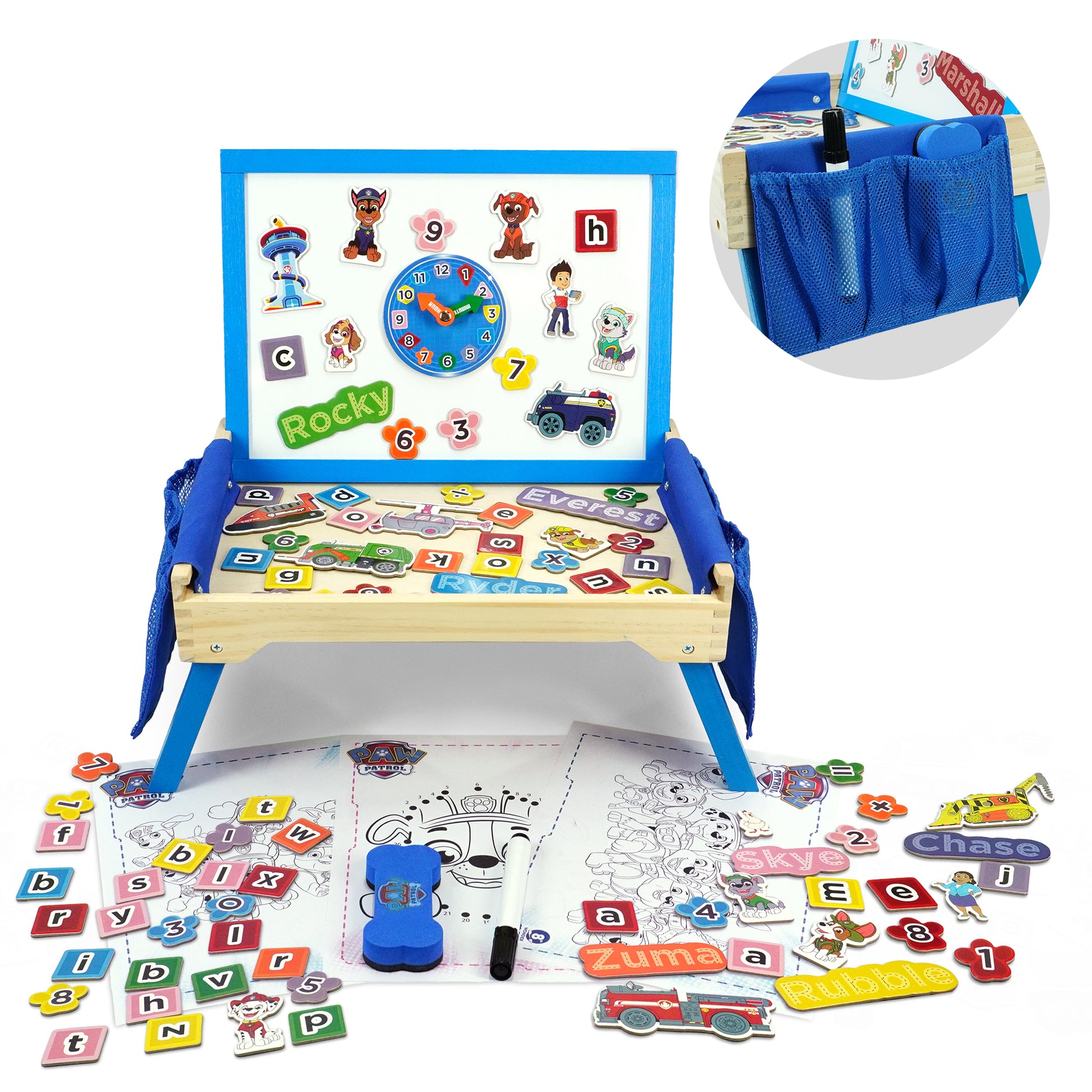 Paw Patrol Creation Station Magnetic Table – Kids' Activity Table with 92 Magnets & Removable Whiteboard Lid – Educational Toy for Children Age 3+