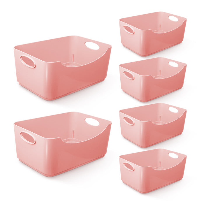 Plastic Studio Storage Basket with Handles - 5 & 6 Pack