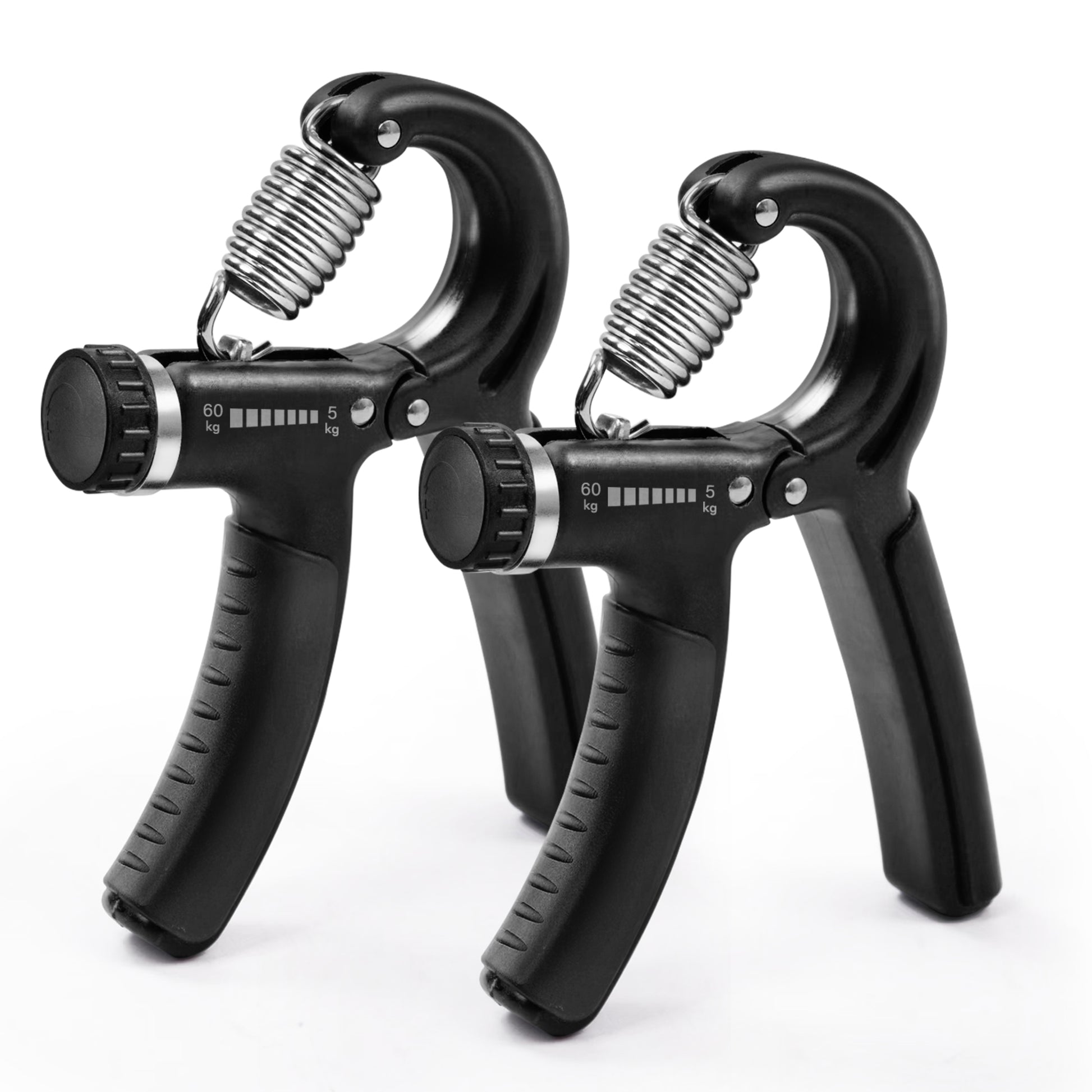 Kayman Grip Strengtheners - Adjustable Resistance Hand Exerciser - Strength Training for Forearm, Wrist & Hand - Durable PP+TPR - Fits All Hand Sizes ( Black )