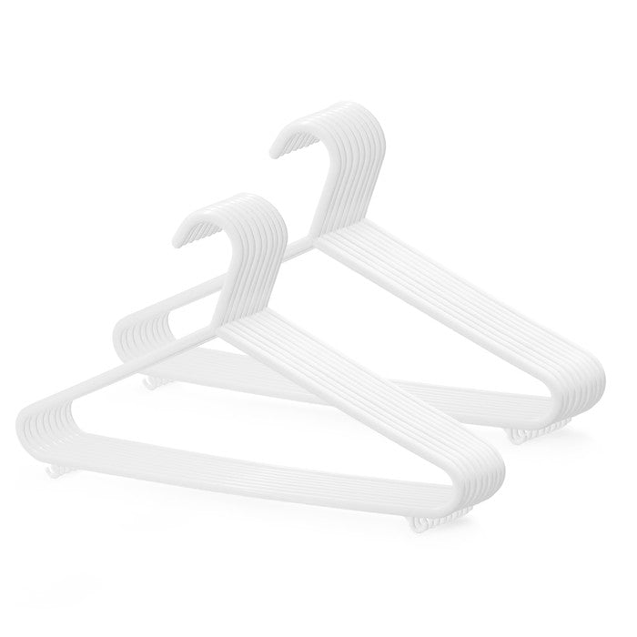 Plastic Clothes Hangers with Trouser Bar and Accessory Hooks