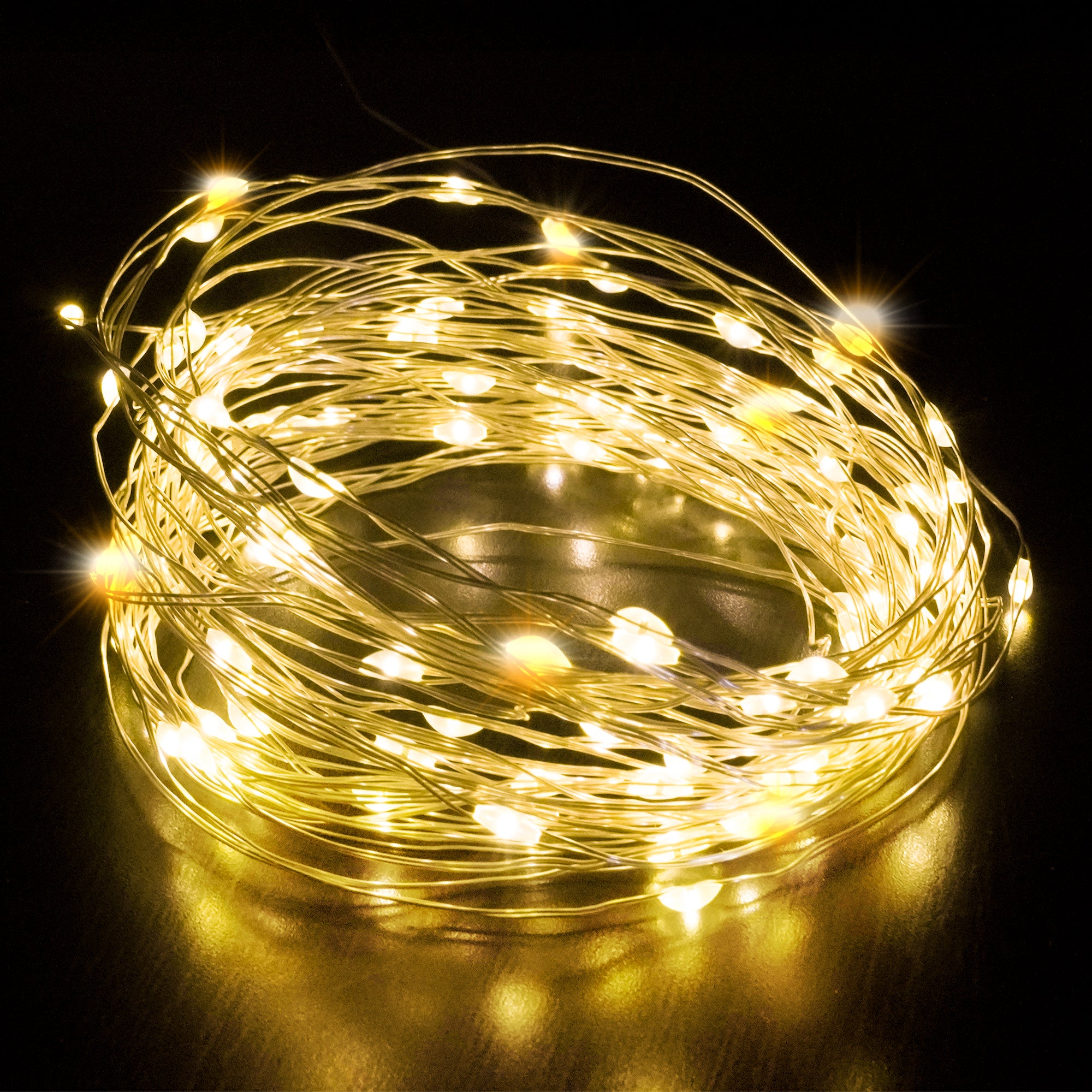 Desiretech - LED Battery-Powered Fairy Lights - Copper Wire String Lights - Waterproof Decorative LED for Indoor/Outdoor Use - Weddings, Christmas, Bedroom, Patio & Party