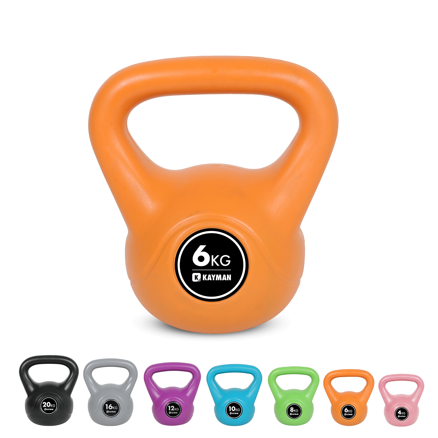 Kayman Kettlebell 4KG, 6KG, 8KG, 16KG, 20KG - Ergonomic Handle & Flat Bottom for Stability - Home Gym Weight for Strength Training & Cardio - Versatile Range for Fitness Workouts – image 10