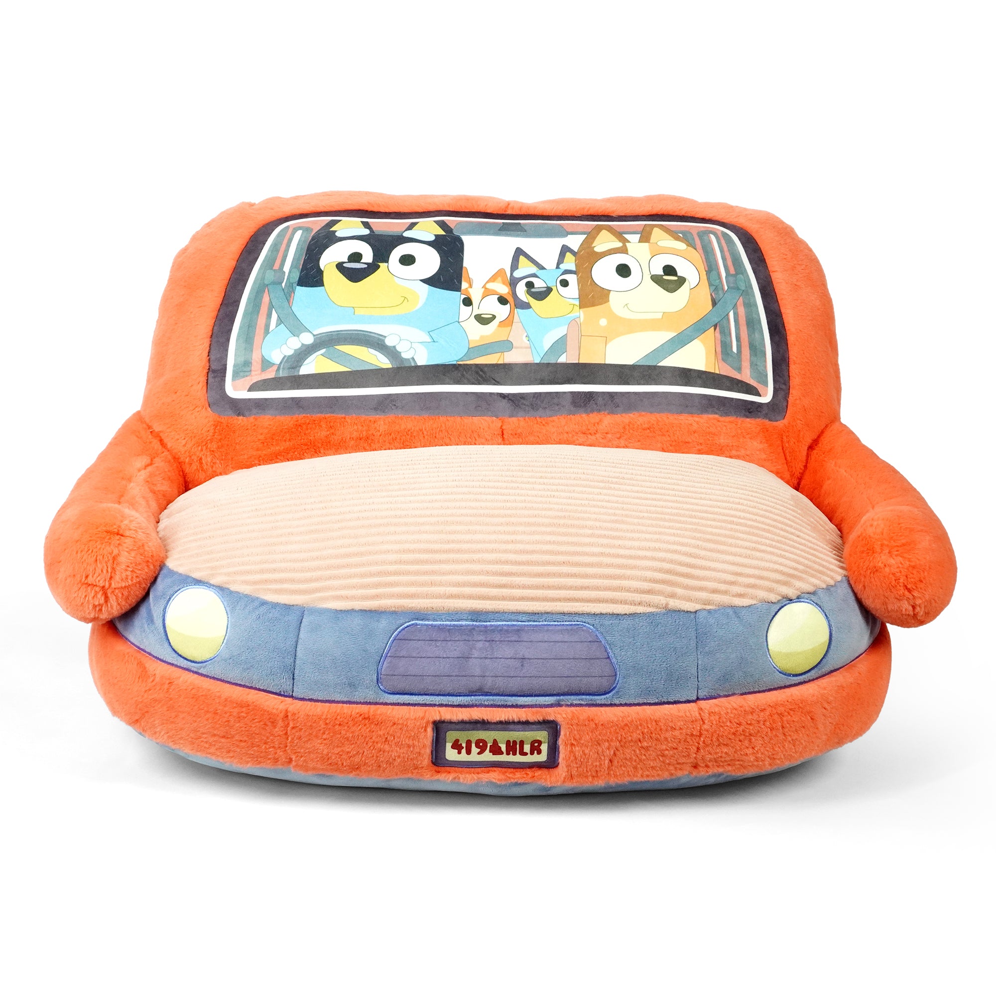 Bluey Car Sofa – Kids Plush Armchair Seat Family Car Design – Soft & C