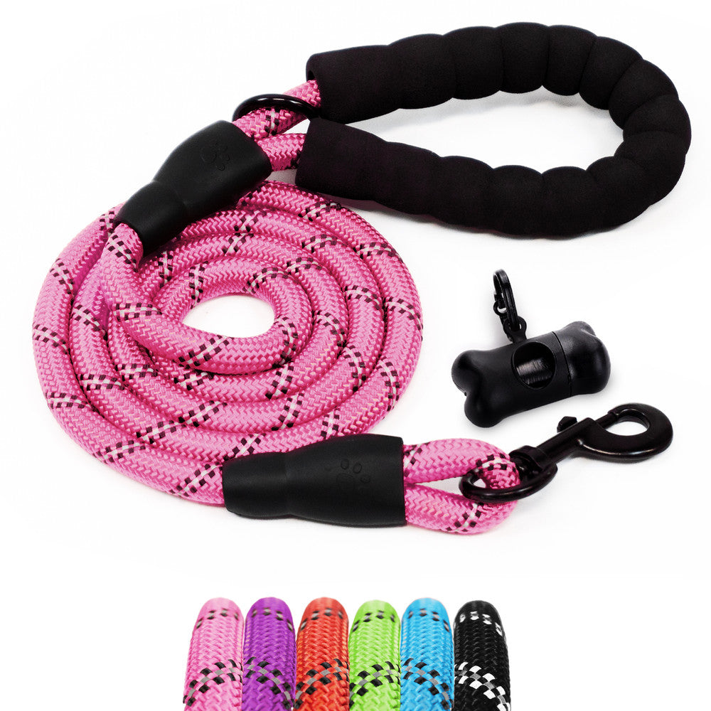 FurDreams 1.5m (5ft) Slip-On Dog Lead – One-Size-Fits-All Leash with Soft Padded Handle, Reflective Threads, and Waste Bag Dispenser – Durable, Weather-Resistant Climbing Rope for Dogs – image 22