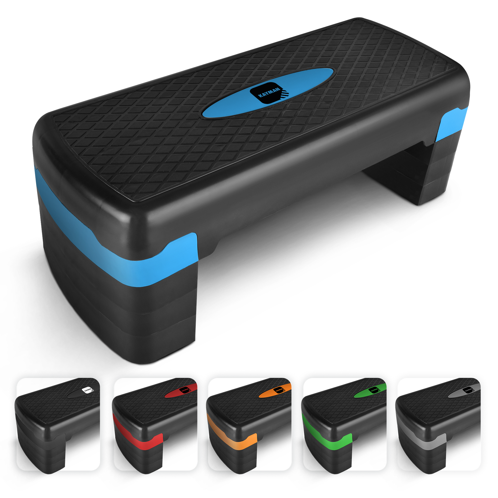 KAYMAN Exercise Stepper – Adjustable Fitness Step Platform for Home & Gym Workouts | Ideal for Aerobics, Cardio, Weights, Yoga |4 Level Heights – image 8
