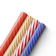 Kraft & Co 4 Pack 44cm x 5M of Gift Wrapping Paper, Quality Festive Designed Kraft Paper, Eco-Friendly, Recyclable Wrapping Paper Ideal for Gifts, Arts & Crafts (20M Total)