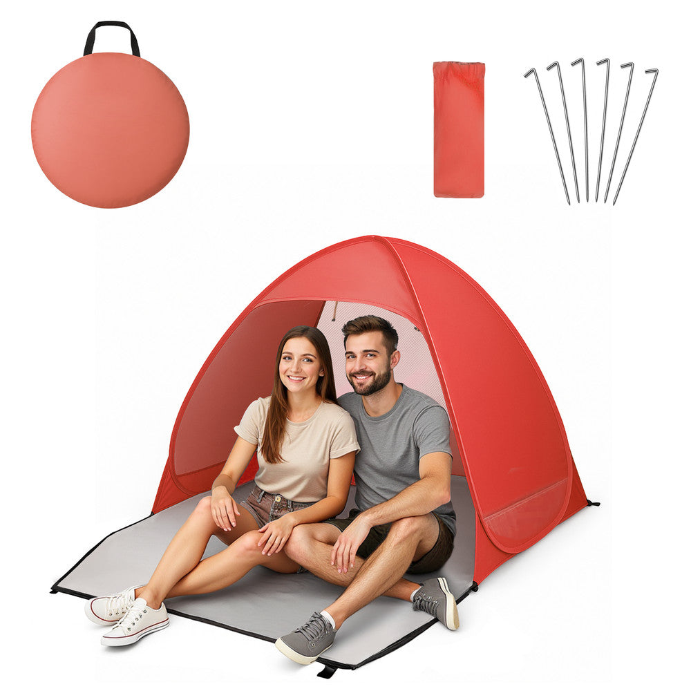 Voyager Beach Tent – Super Easy Pop-Up, Large Space, UPF 50+ UV Protection, Premium Quality, Lightweight & Portable, Versatile Outdoor Shade, 2-Person, Compact Folded