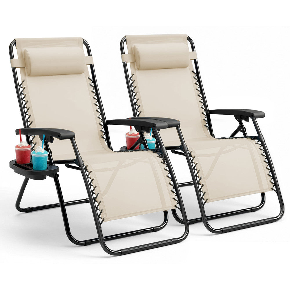 Textilene Zero Gravity Chairs Set of 2