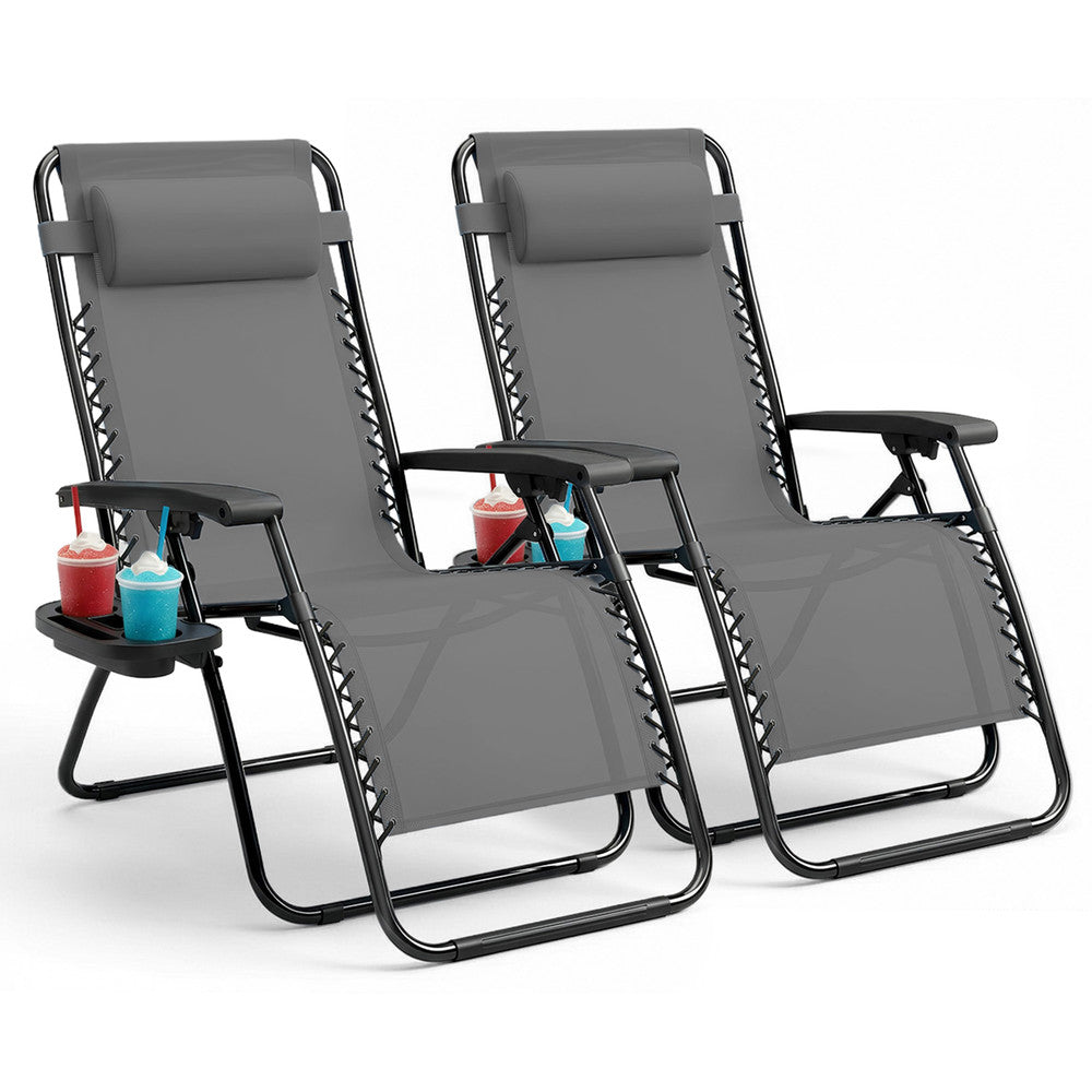 Textilene Zero Gravity Chairs Set of 2