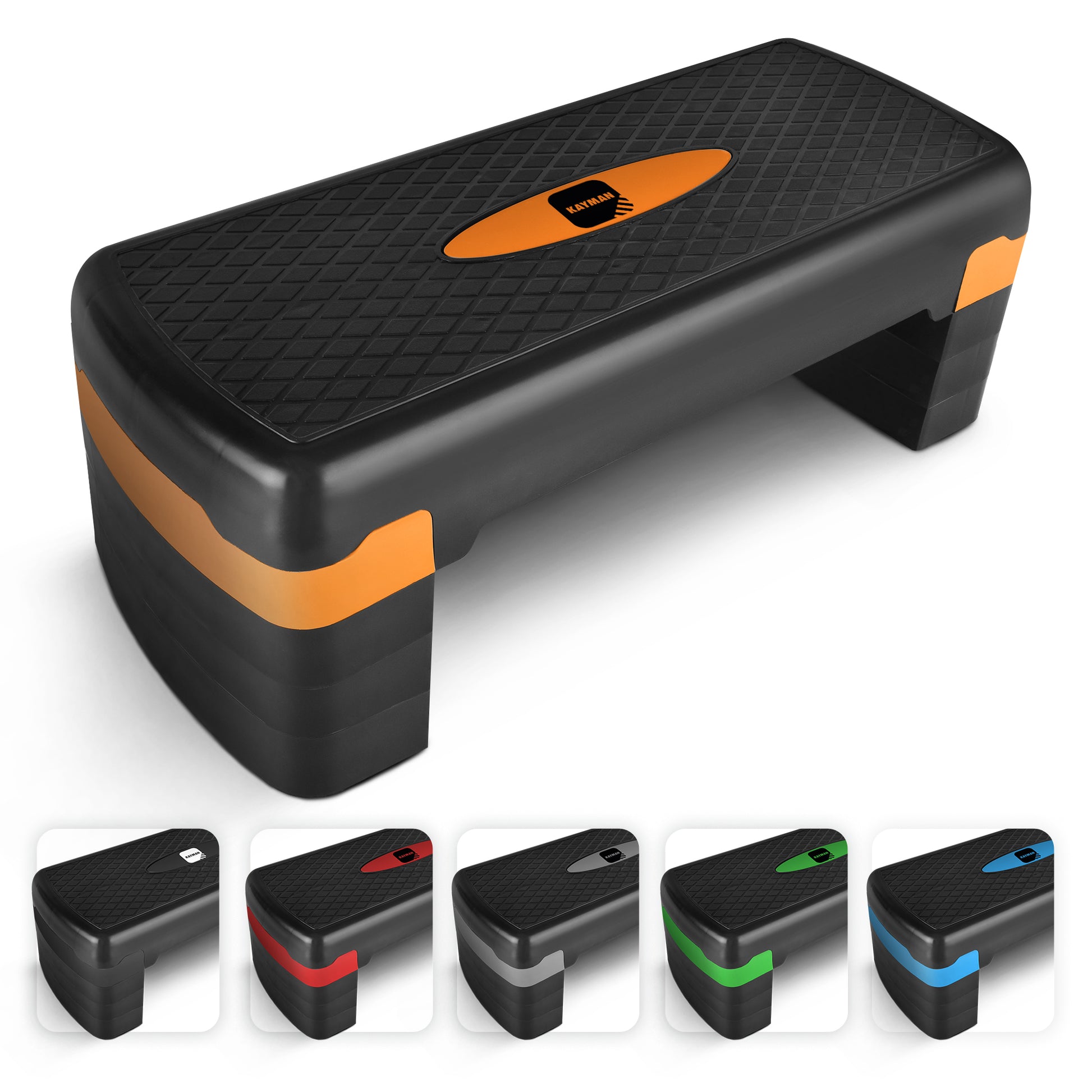 KAYMAN Exercise Stepper – Adjustable Fitness Step Platform for Home & Gym Workouts | Ideal for Aerobics, Cardio, Weights, Yoga |4 Level Heights – image 29