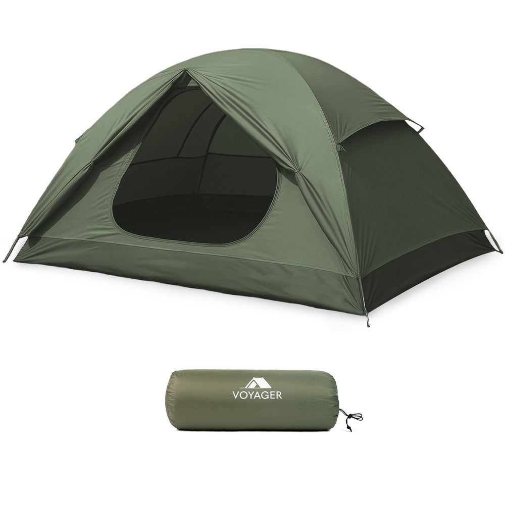 Voyager 2 Man Tent - Waterproof, Windproof, Quick Setup, Spacious 2-Person Camping Tent, Durable, Lightweight Outdoor Shelter, Ideal for Hiking, Backpacking, Camping - 225x135x110cm