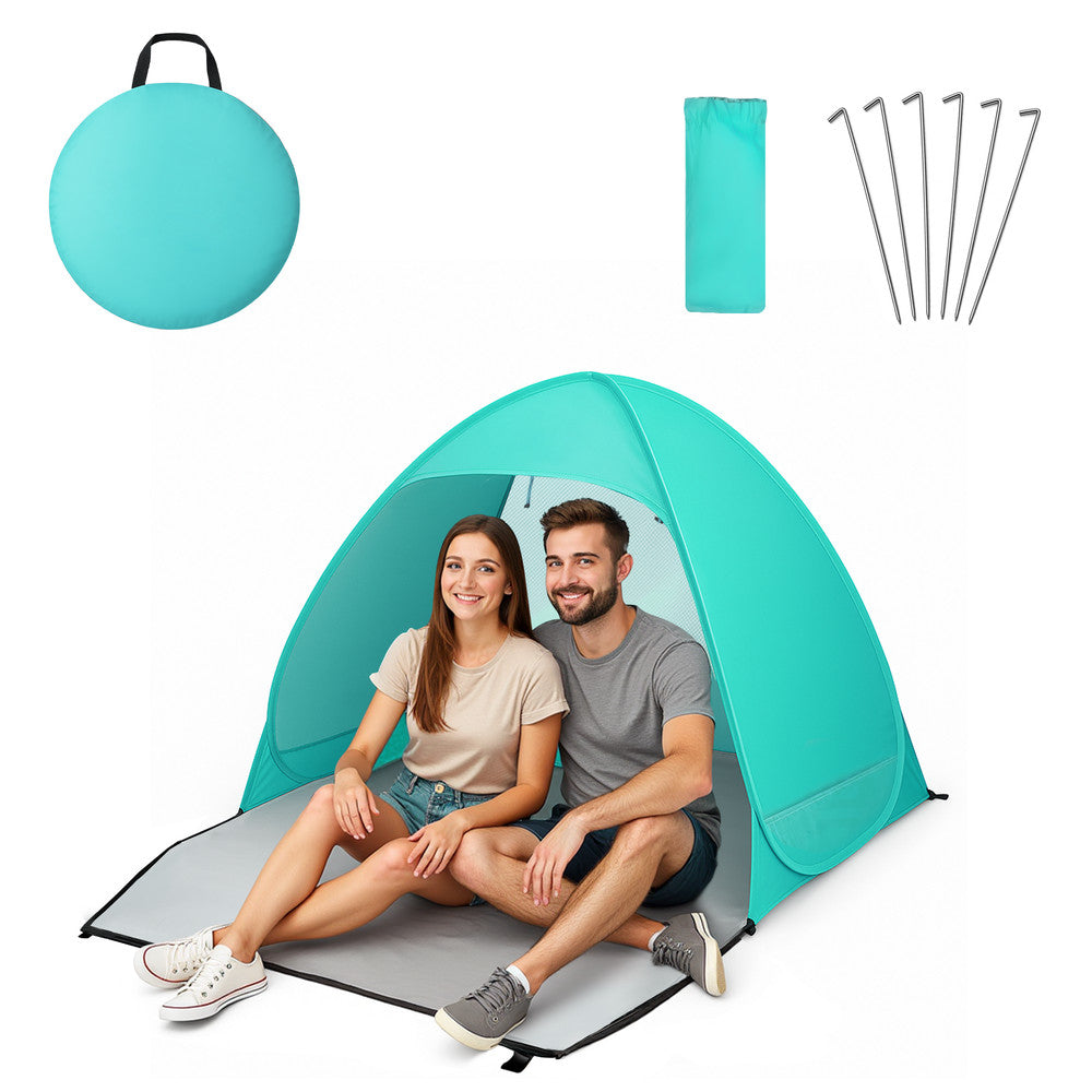 Voyager Beach Tent – Super Easy Pop-Up, Large Space, UPF 50+ UV Protection, Premium Quality, Lightweight & Portable, Versatile Outdoor Shade, 2-Person, Compact Folded