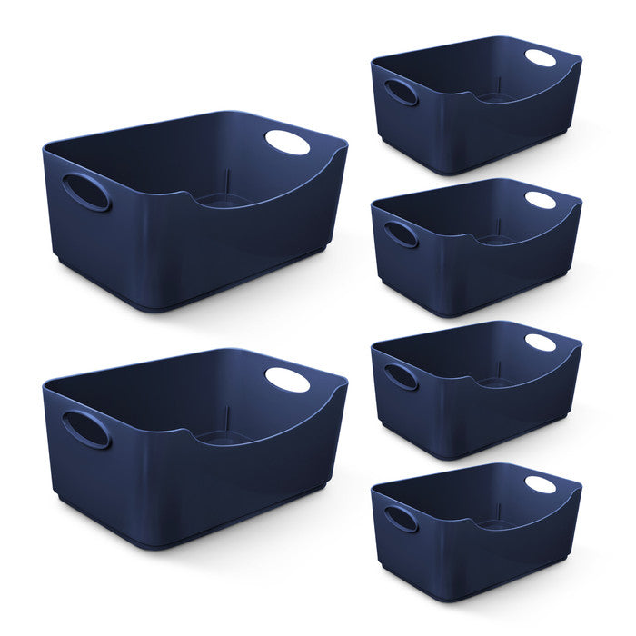 Plastic Studio Storage Basket with Handles - 5 & 6 Pack