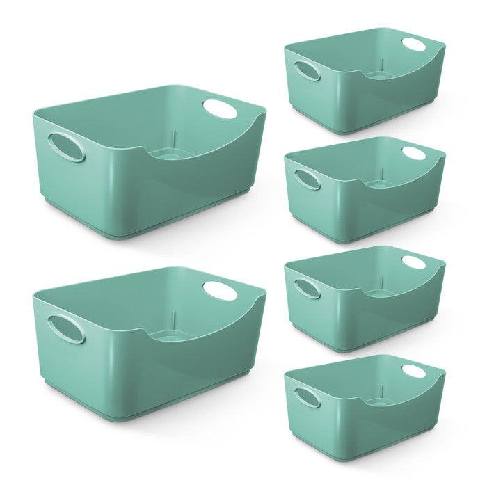Plastic Studio Storage Basket with Handles - 5 & 6 Pack