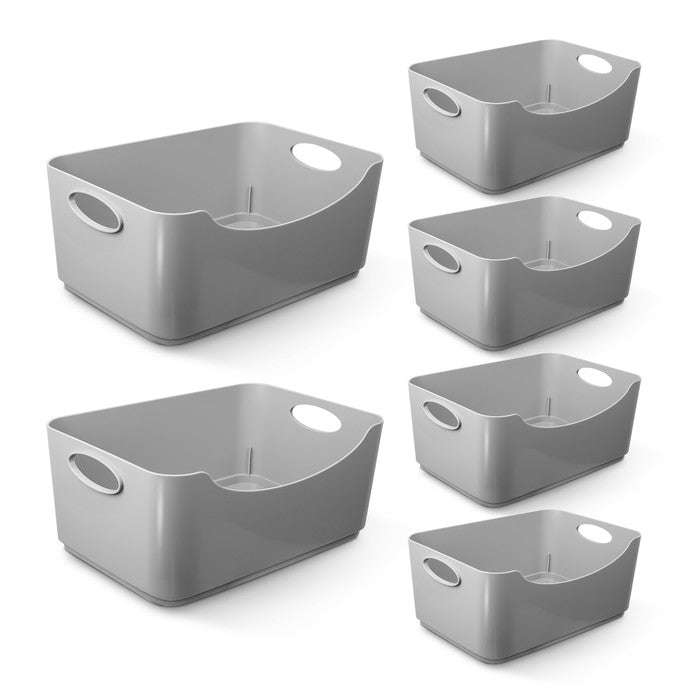 Plastic Studio Storage Basket with Handles - 5 & 6 Pack