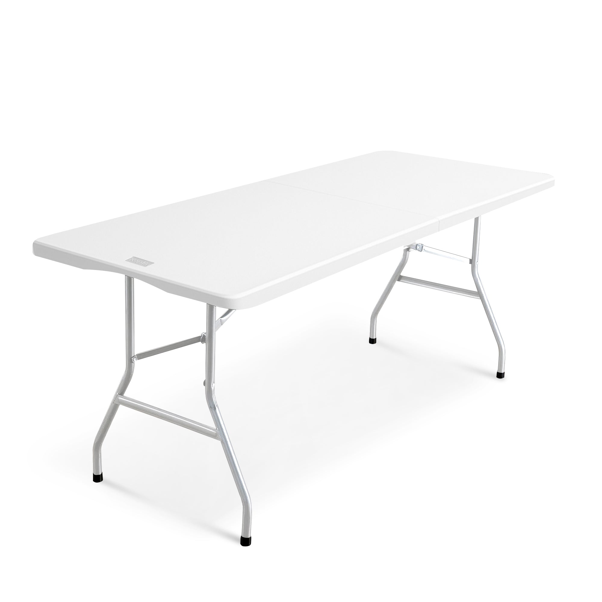 KEPLIN 6ft Folding Table with Spacious 180x70x74cm Tabletop & Sturdy Metal Frame – Waterproof, Portable, Foldaway - Ideal for Parties, BBQ, Camping, Beach, Indoor & Outdoor Use