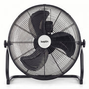 20 inch black chrome floor fan with 3 speed settings front view