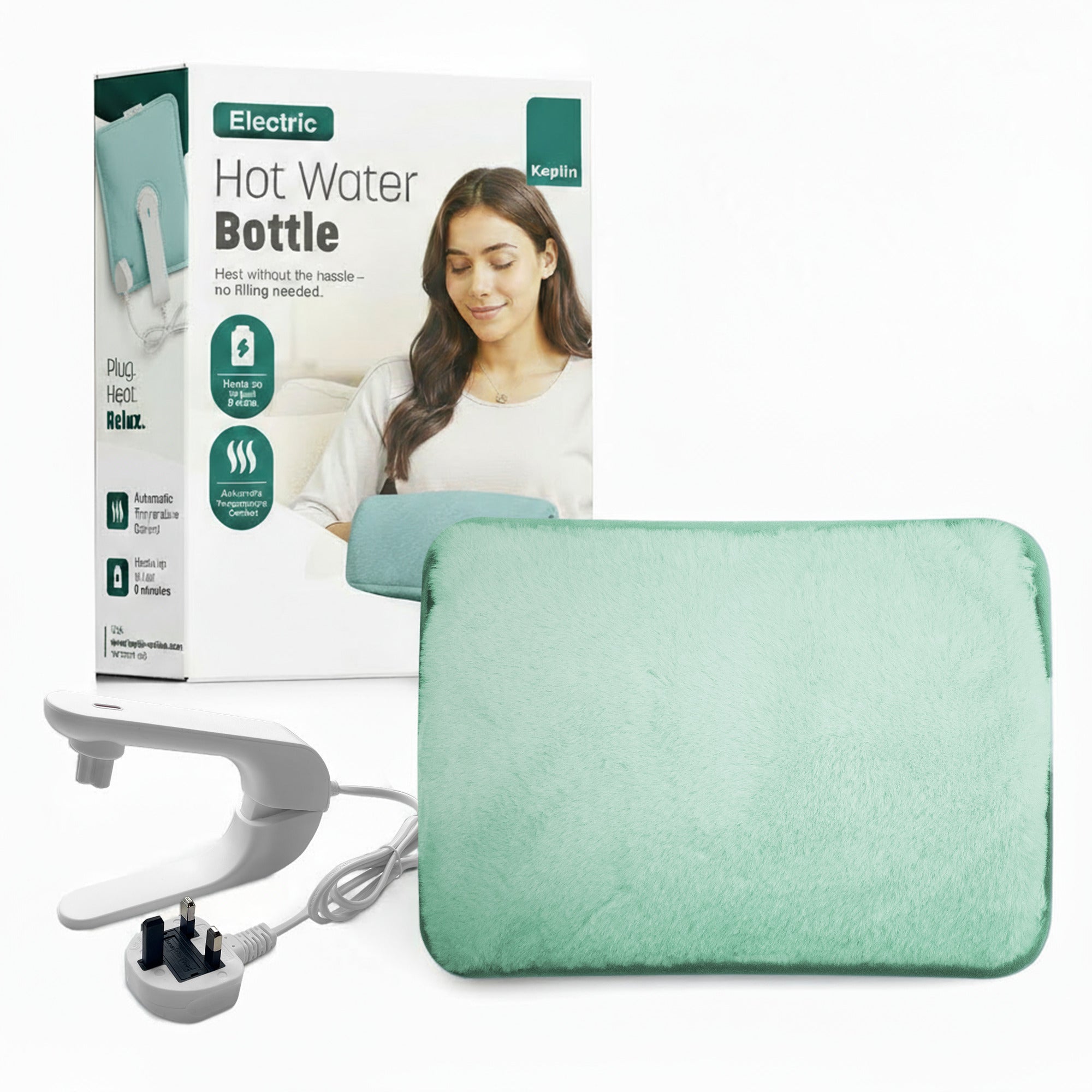 Rechargeable Electric Hot Water Bottle - Hand & Body Warmer, Fast Heating & Auto-Shut Off Function