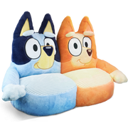 Bluey and Bingo kids plush sofa chair 70cm – soft toddler seat for playroom, bedroom and living room UK