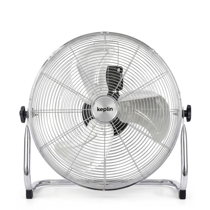 16 inch chrome floor fan 3 speed front view