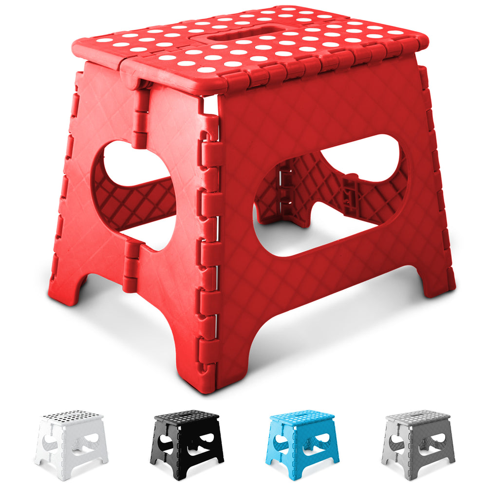 11 Inch Heavy Duty Folding Step Stool Non-Slip Surface UK
