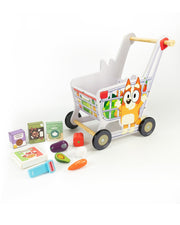 Bluey shopping trolley for toddlers – free-rolling wheels and rotating handle