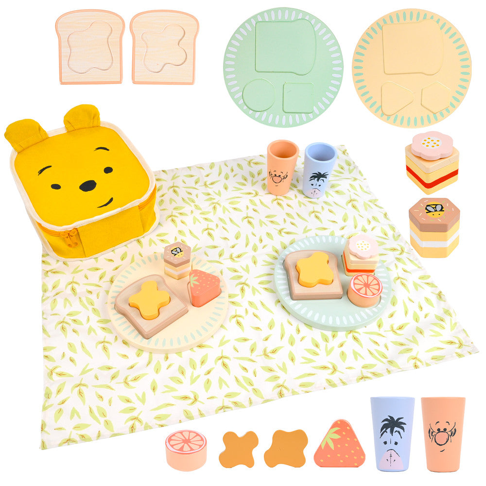 Disney Winnie the Pooh Wooden Picnic Set