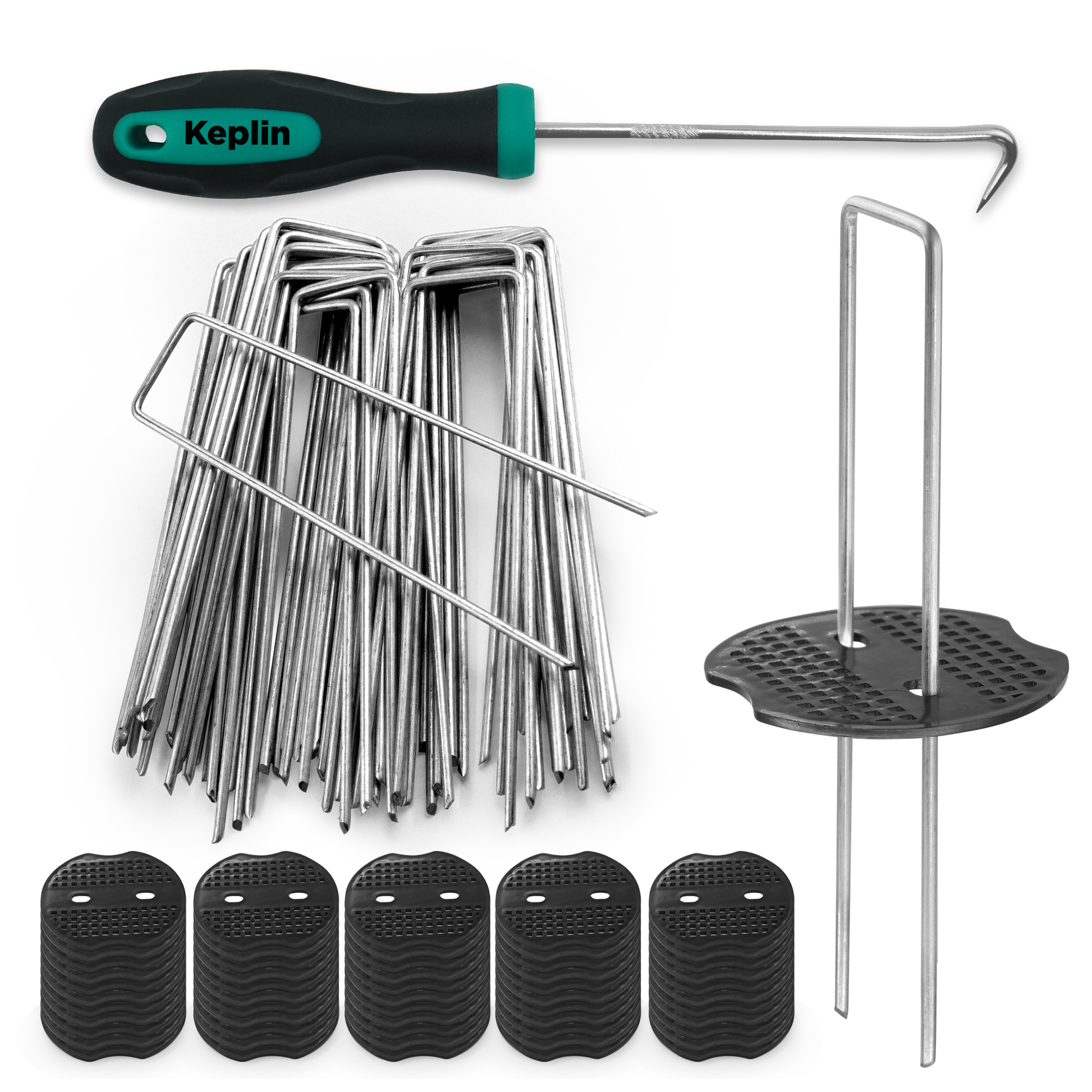Garden Stakes Weed Barrier Pegs - Galvanised U Shaped Nail Pins – image 15