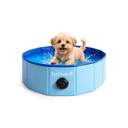 FurDreams Foldable Pet Swimming Pool – Hard Plastic Dog Bathtub, Portable Multi-Functional PVC Kiddie Pool with Non-Slip Base – Perfect for Children, Cats, Puppies, and Summer Fun
