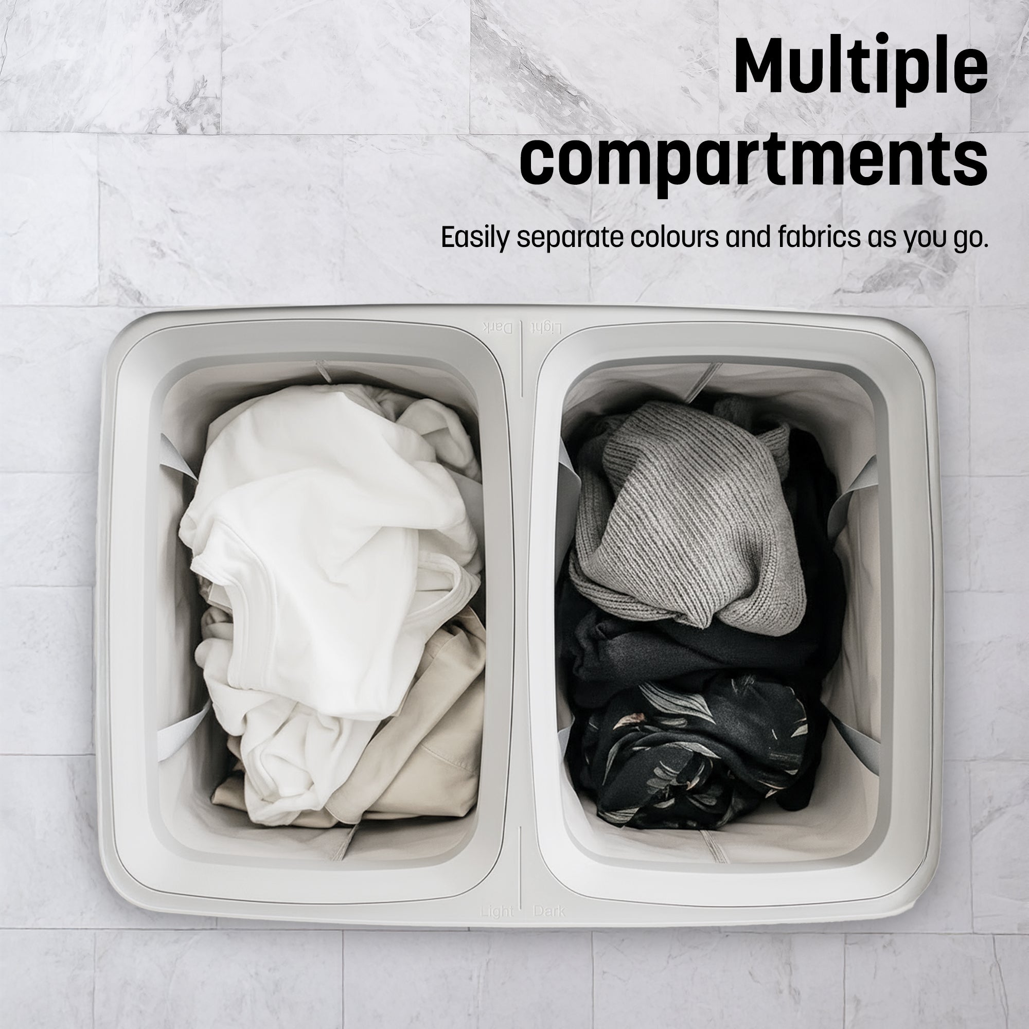 Keplin Collapsible Laundry Basket with Lid & Removable Liner