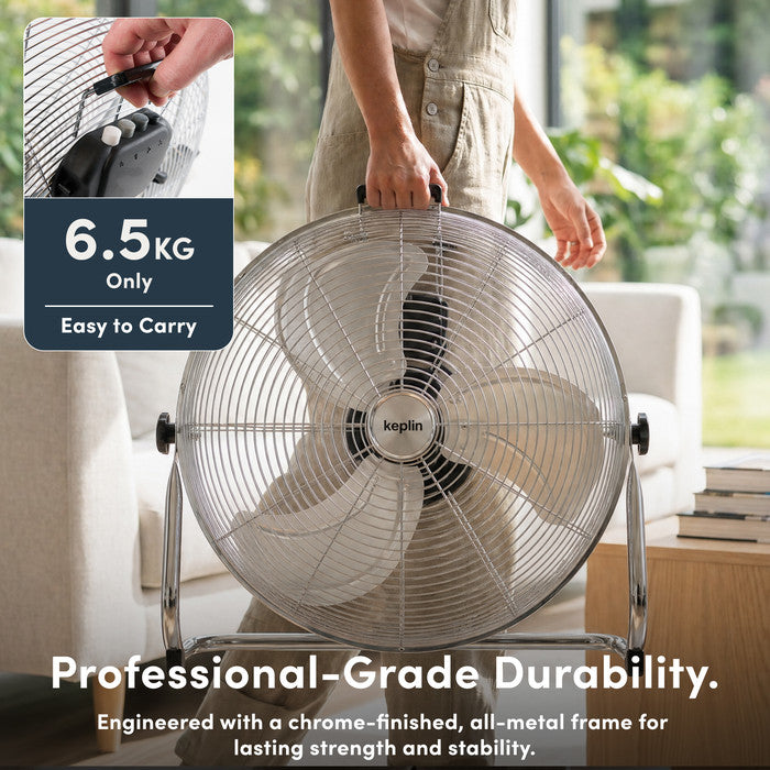 20 inch chrome floor fan safety and compliance info