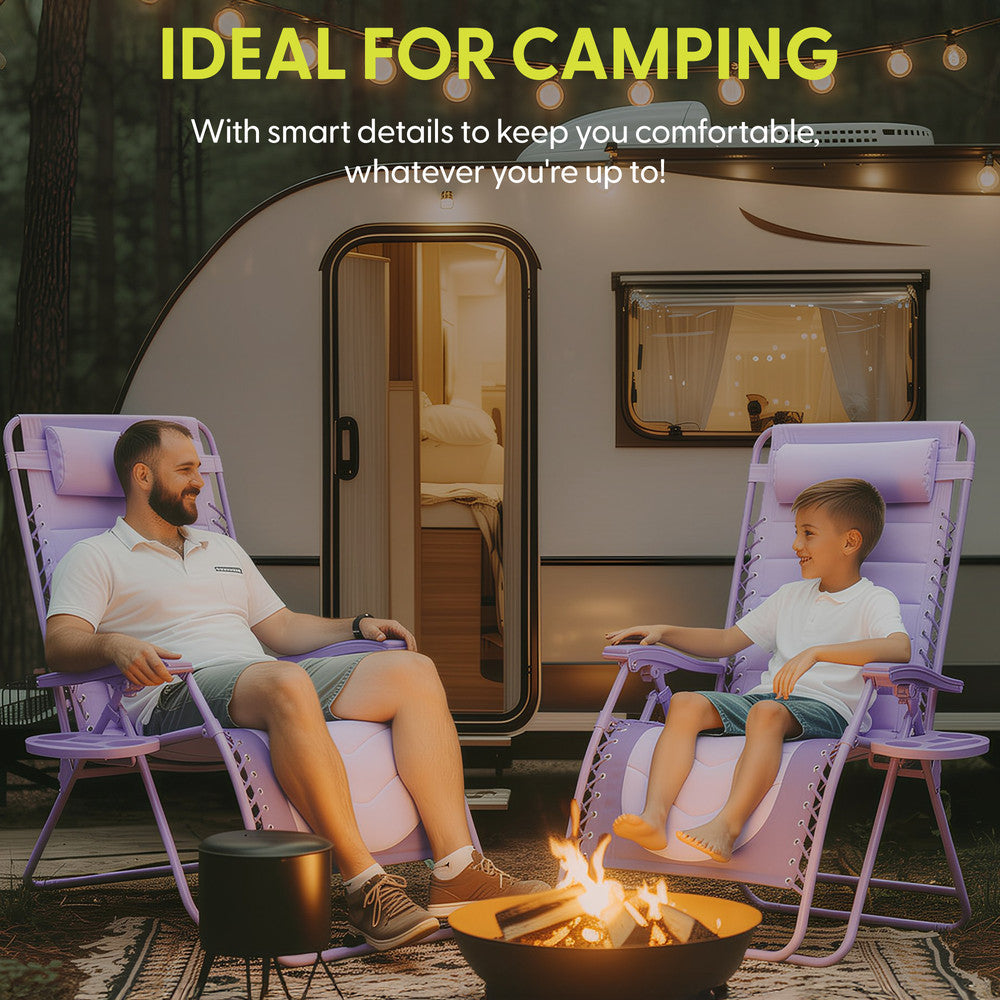 Premium Heavy-Duty Zero Gravity Chairs - 2 Pack XXL