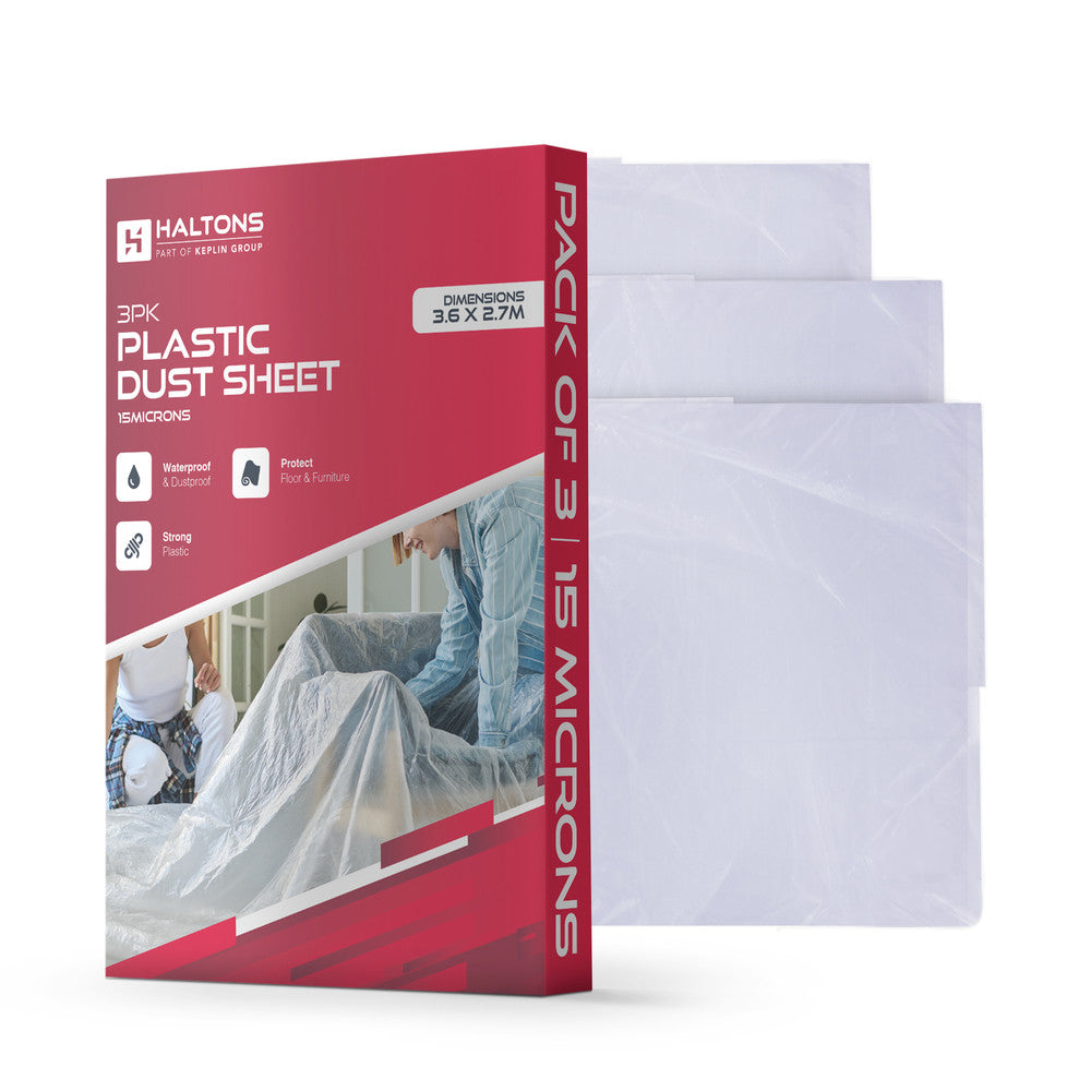 Haltons - White LDPE Dust Sheets - Paint Protection & Dust Cover for Renovation - Multi-Pack Plastic Cloth for Furniture, Floor & Debris Protection - Recyclable & Durable – image 7