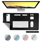 DesireTech Reversible Extra Large Office Desk Mat- Small Dual-Sided Desk Mat, Waterproof Faux Leather Table Surface Protector Desk- Laptop Mat & Mouse Pad – image 2