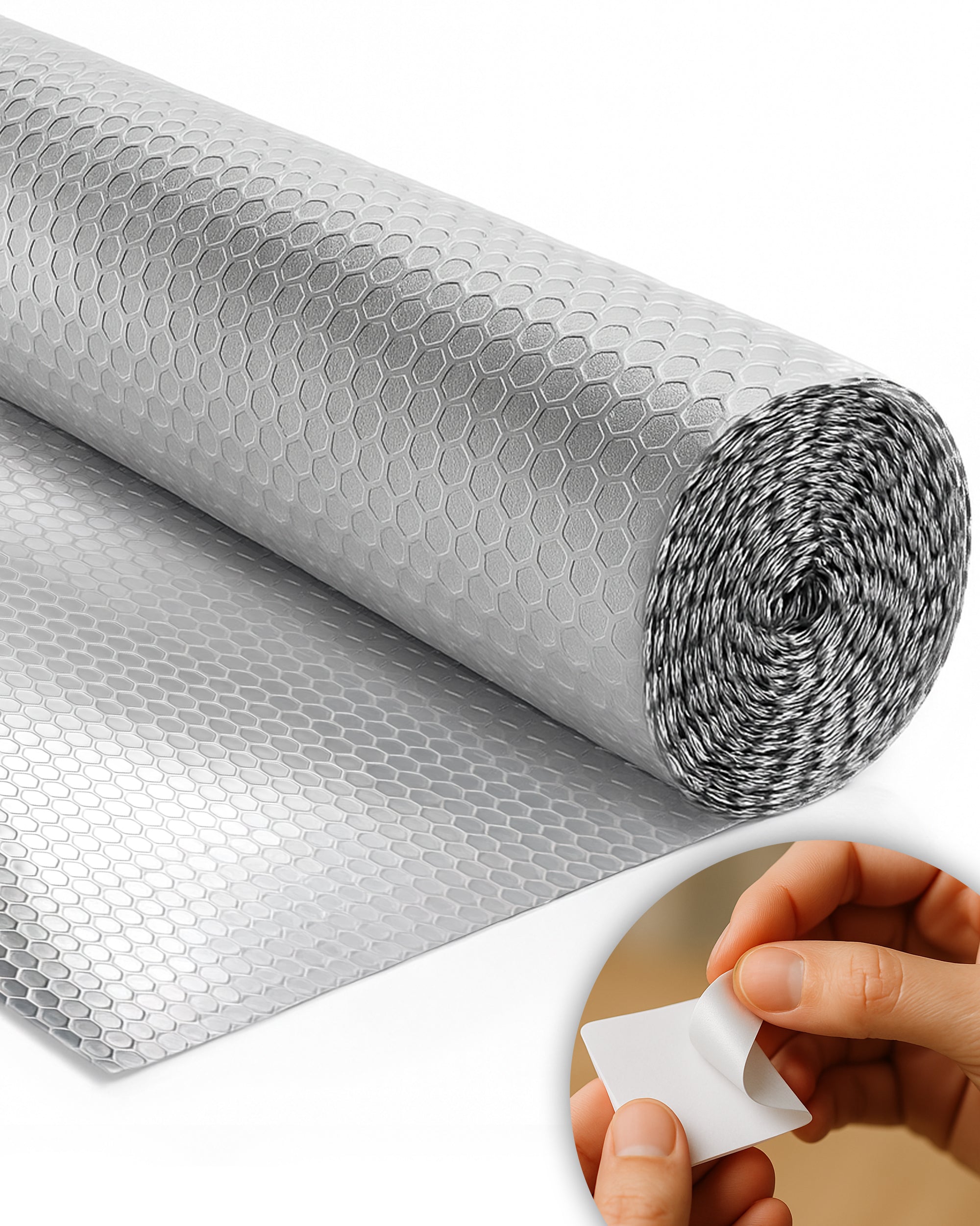 Haltons Reflective Radiator Foil 5m x 60cm – Energy Saving Insulation with 3M Self-Adhesive Pads – Easy to Install, Cut to Size – Reduce Heat Loss & Lower Bills – Covers 3+ Radiators – Thermal Barrier