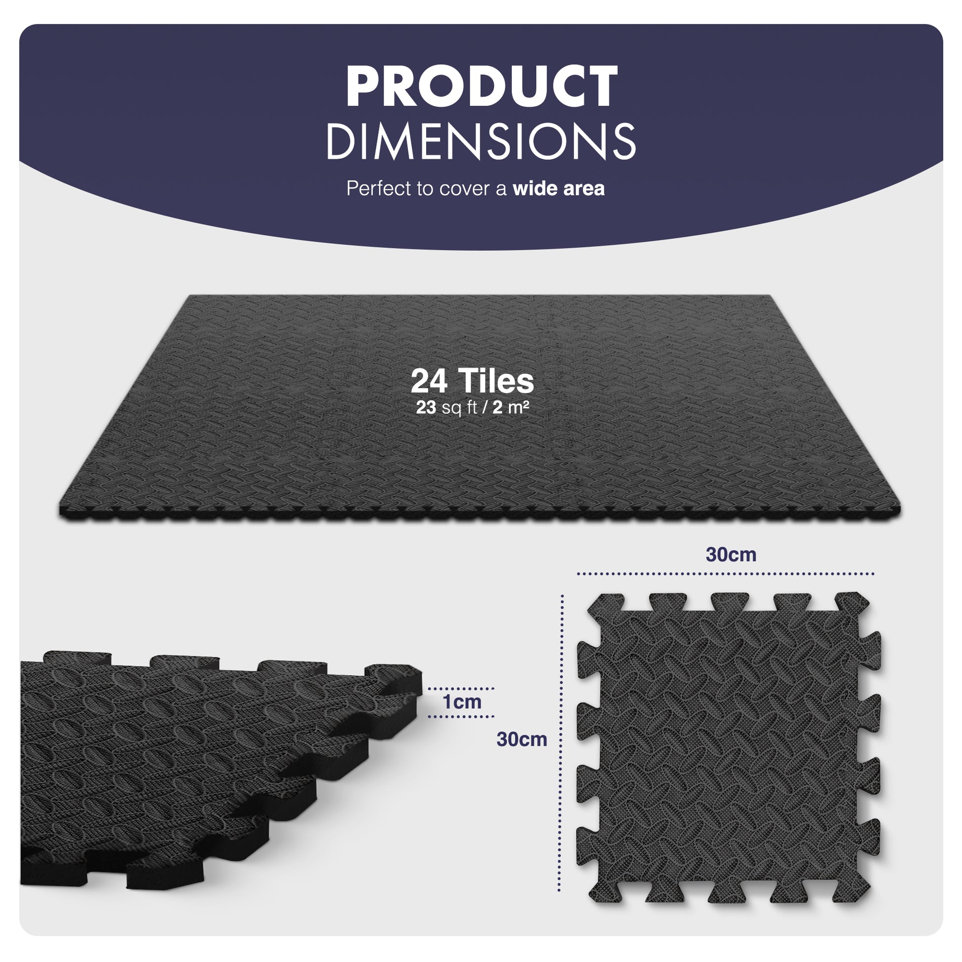 KAYMAN Gym Floor Nonslip Mats, Interlocking, EVA Foam Exercise Floor Tiles for Home Workouts, Studio, Weights, Exercise and Yoga (30 X 30cm) – image 7