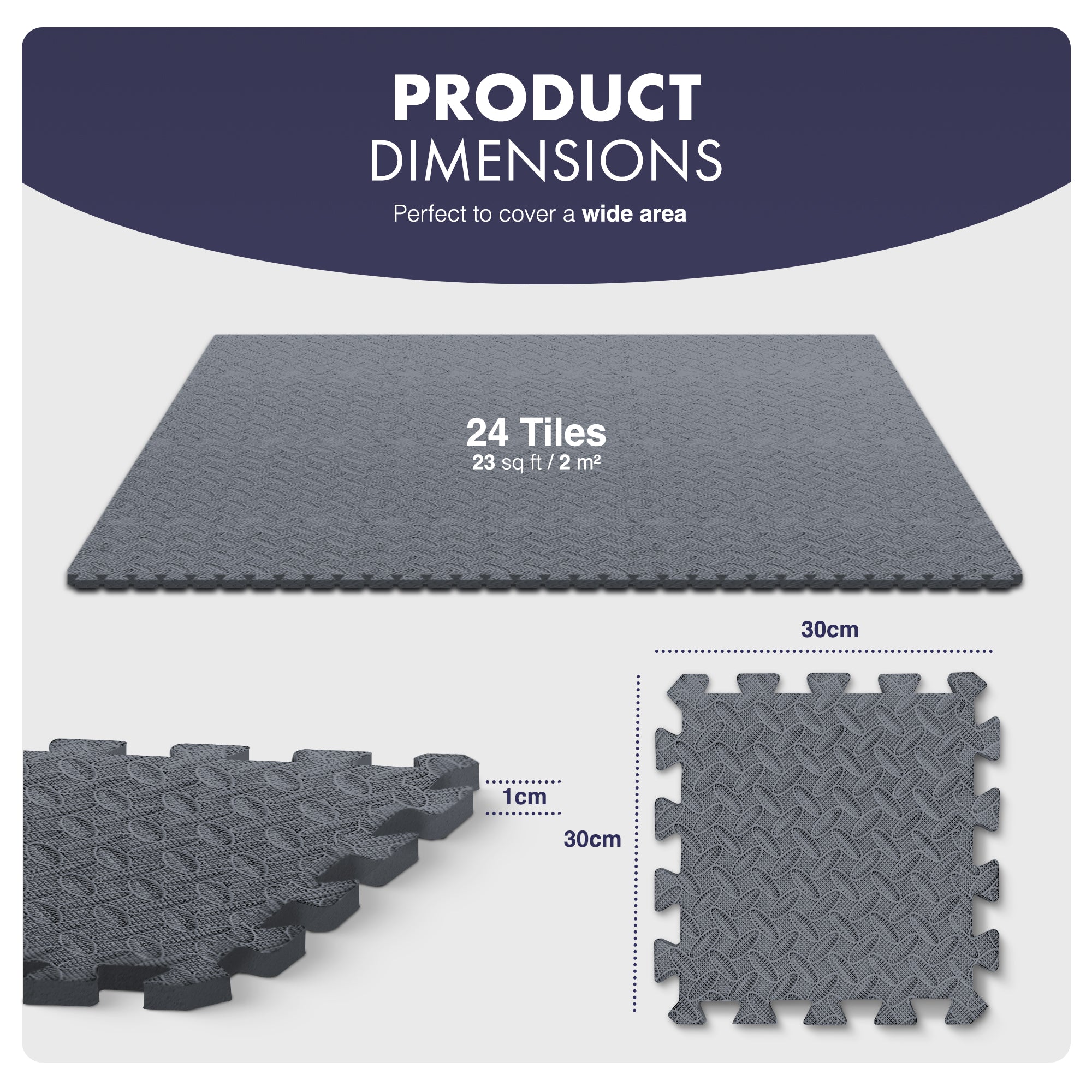 KAYMAN Gym Floor Nonslip Mats, Interlocking, EVA Foam Exercise Floor Tiles for Home Workouts, Studio, Weights, Exercise and Yoga (30 X 30cm) – image 21