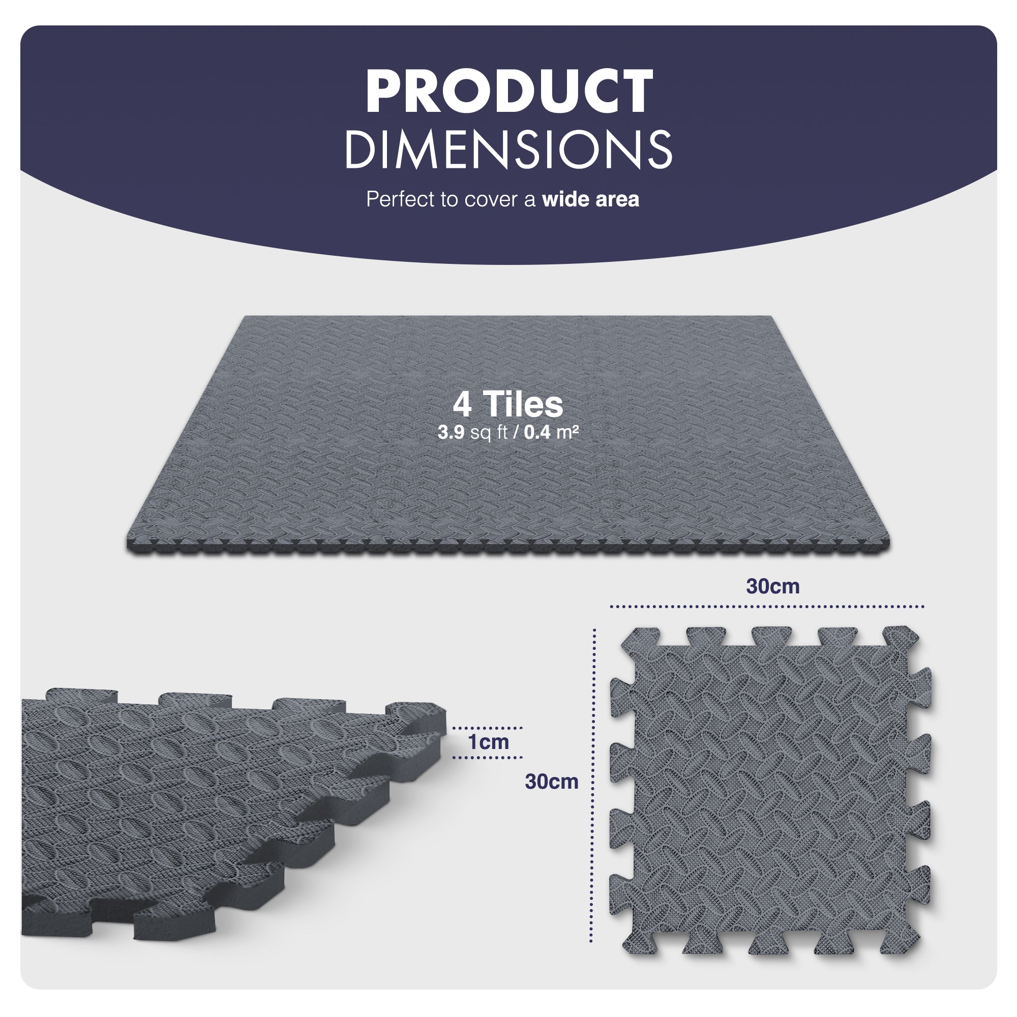 KAYMAN Gym Floor Nonslip Mats, Interlocking, EVA Foam Exercise Floor Tiles for Home Workouts, Studio, Weights, Exercise and Yoga (30 X 30cm) – image 16
