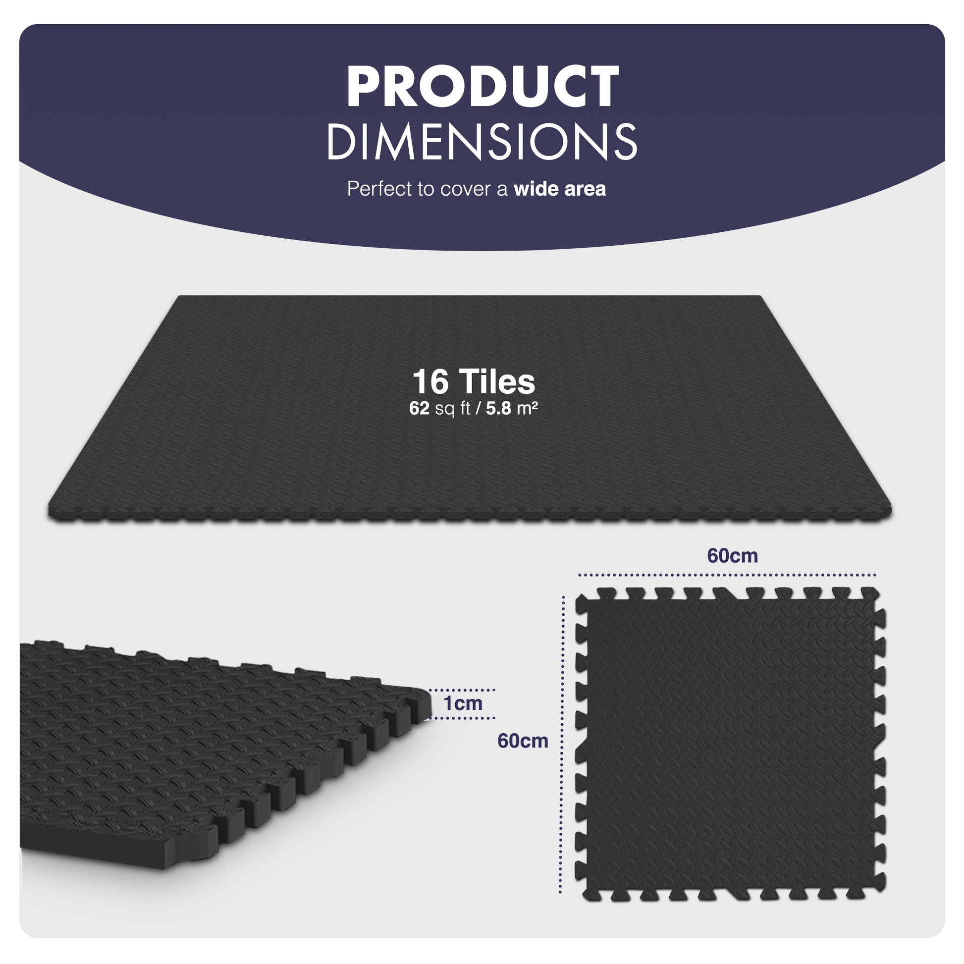 Top-Selling KAYMAN Interlocking Gym Floor Mats – Nonslip EVA Foam Exercise Tiles for Home Workouts, Studio, Weights, Yoga (60x60cm) – image 16