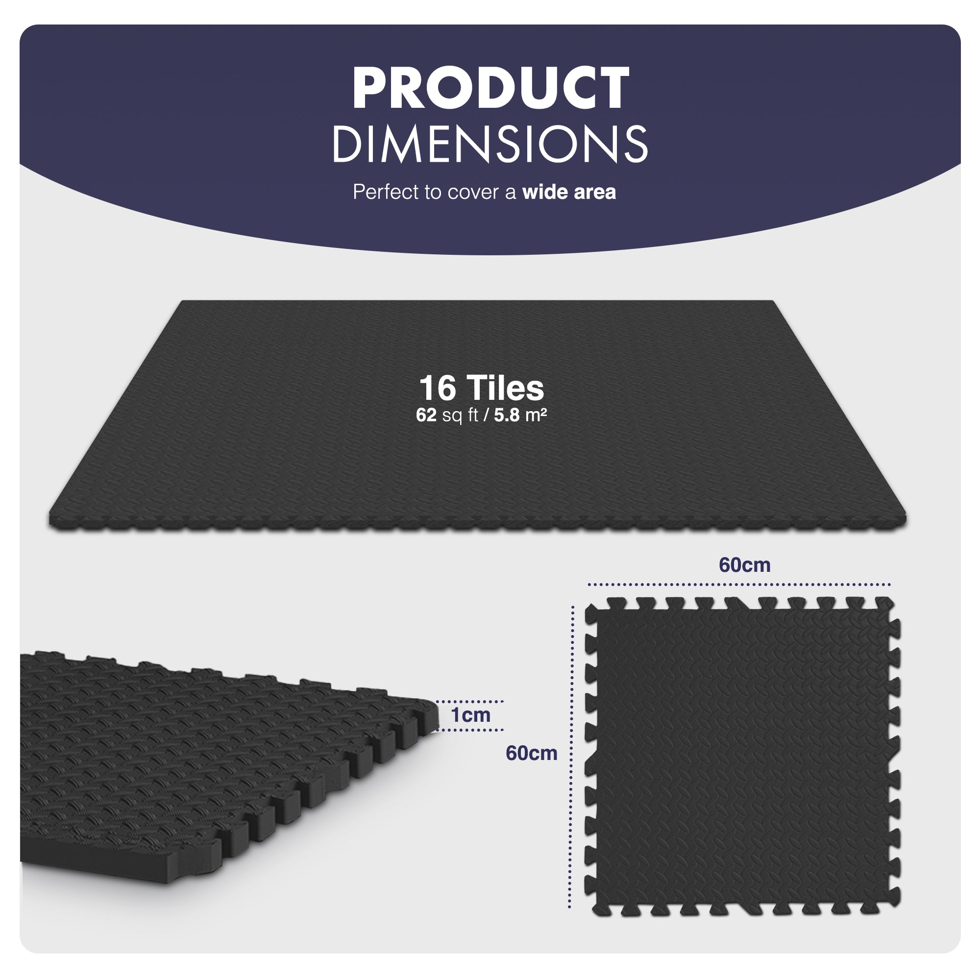 Top-Selling KAYMAN Interlocking Gym Floor Mats – Nonslip EVA Foam Exercise Tiles for Home Workouts, Studio, Weights, Yoga (60x60cm) – image 16