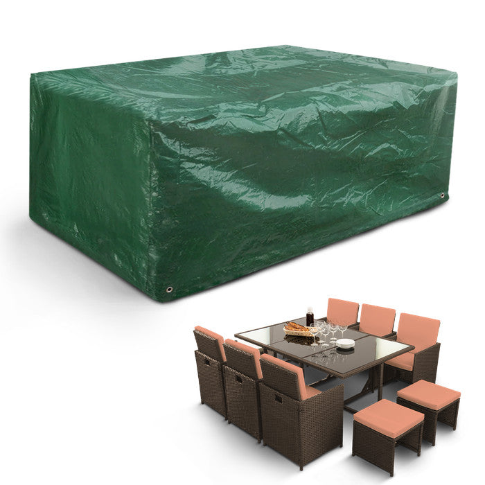 Waterproof garden furniture cover 180x120x70cm – heavy duty green polyethylene patio chair cover